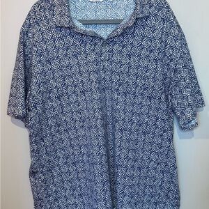 Tori Richard Navy/White and Red/White Patterned Shirt 2 pair